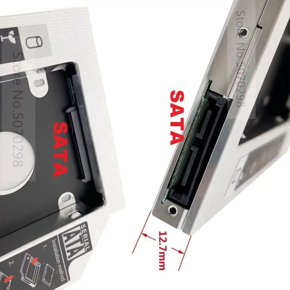 12.7mm 2nd Hard Drive HDD Optical bay Caddy Frame Adapter for