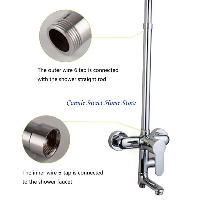 

LXAF удлинительная трубка для душа из нержавеющей стали, круглая удлинительная штанга для душевой насадки, удлинитель для душа,