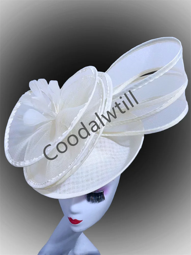 Big Pillbox Fascinator Hat Women Church Derby Fascinator Headpiece Ladies Royal Ascot Millinery Cap Event Party Tea Chapeau