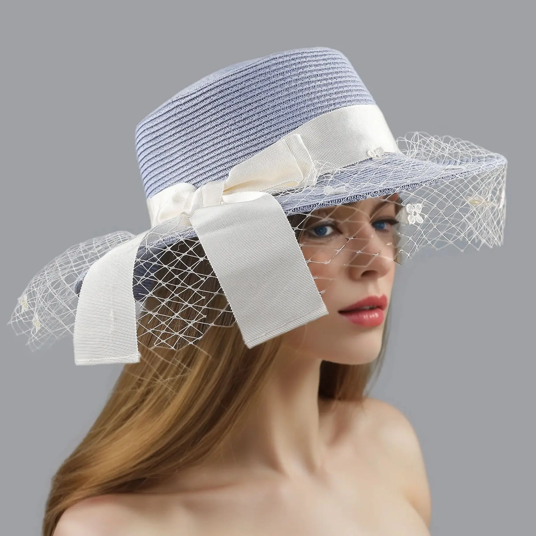 

Модная очаровательная шляпа дерби в Кентукки, пляжная соломенная шляпа, свадебное чаепитие, женский очаровательный головной убор для женщин