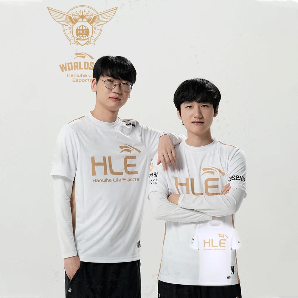2024 Nieuwe HLE E-Sports Club Wereldfinale Limited Jersey League Of Legends Mode Fans Ondersteuning Tops Trend Peanut Doran T-shirt