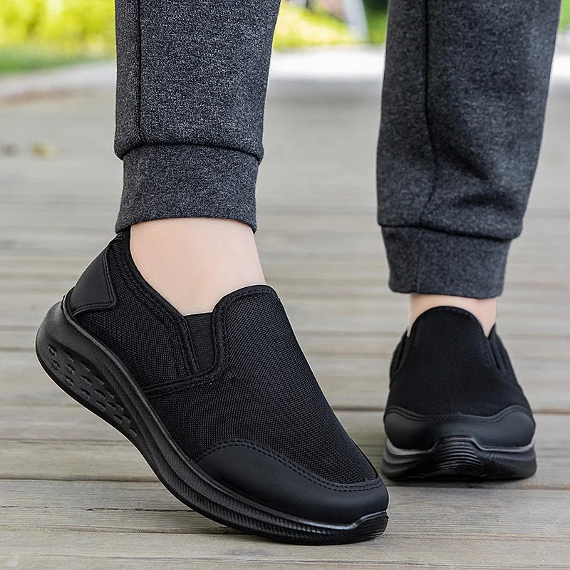 Men Mesh Loafers Walking Shoes Sport Outdoor Flats Light Home Comfortable Breathable Father Sneakers Autumn Winter Size 35-45