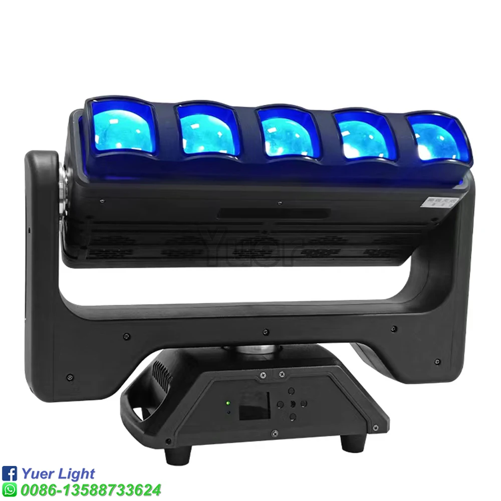 YUER XY rotates indefinitely Double Sides LED Moving Head wash and Strobe Wash Light +5X60W RGBW LED Beam dj Disco Stage Light