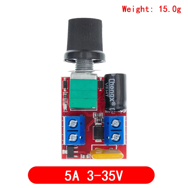 Mini 5A 90W PWM 12V DC Motor Speed Controller Module DC-DC 4.5V-35V Adjustable Speed Regulator Control Governor Switch 24V