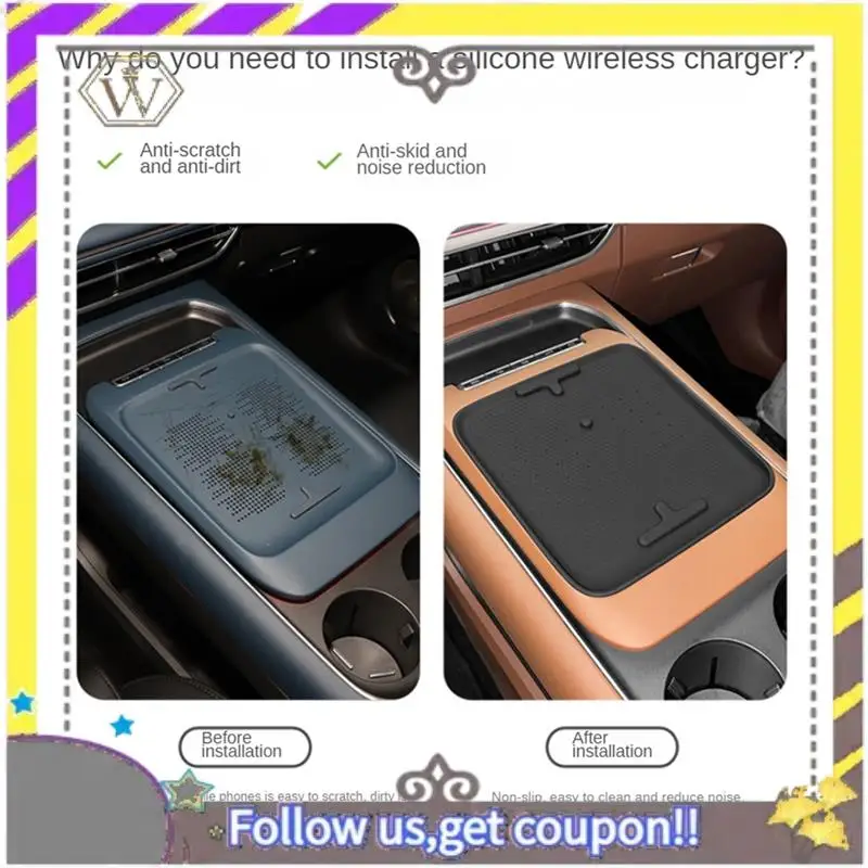 ABXV-Mobile Phone Wireless Charging Pad Wireless Charging Pad Protective Gasket For DONGFENG Voyah Free 2024 Car Interior Access