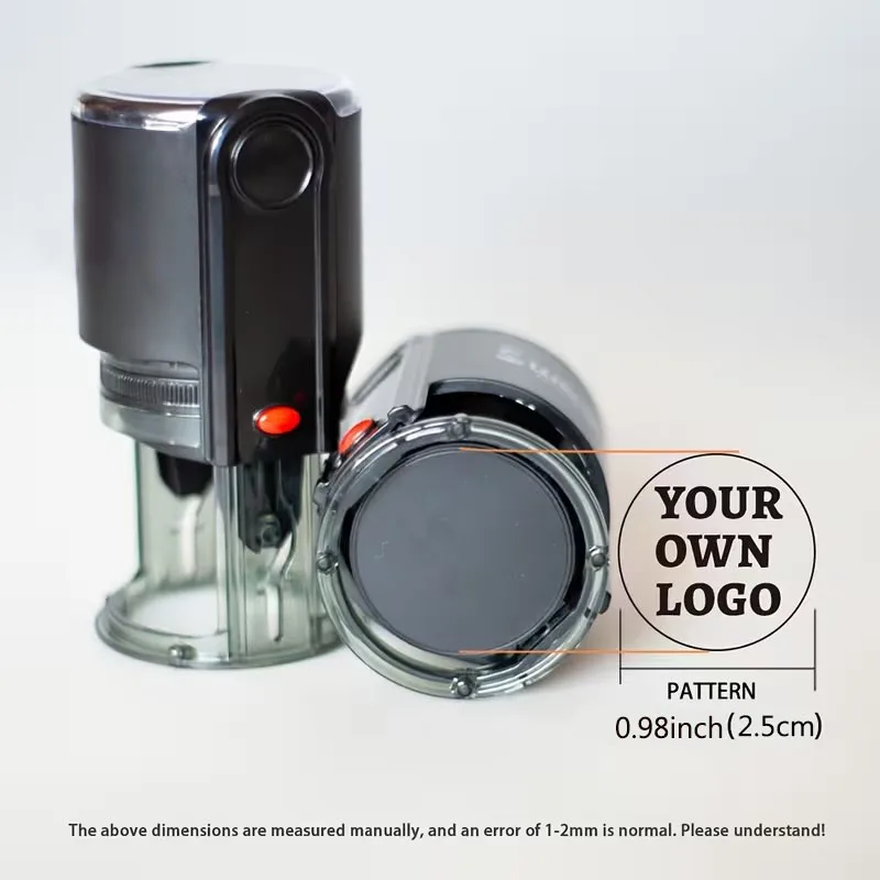 

Custom Name Stamp with 24 Cute Designs - Personalized 25mm Self-Inking Stamp for Back-to-School, Party Favors, Gifts