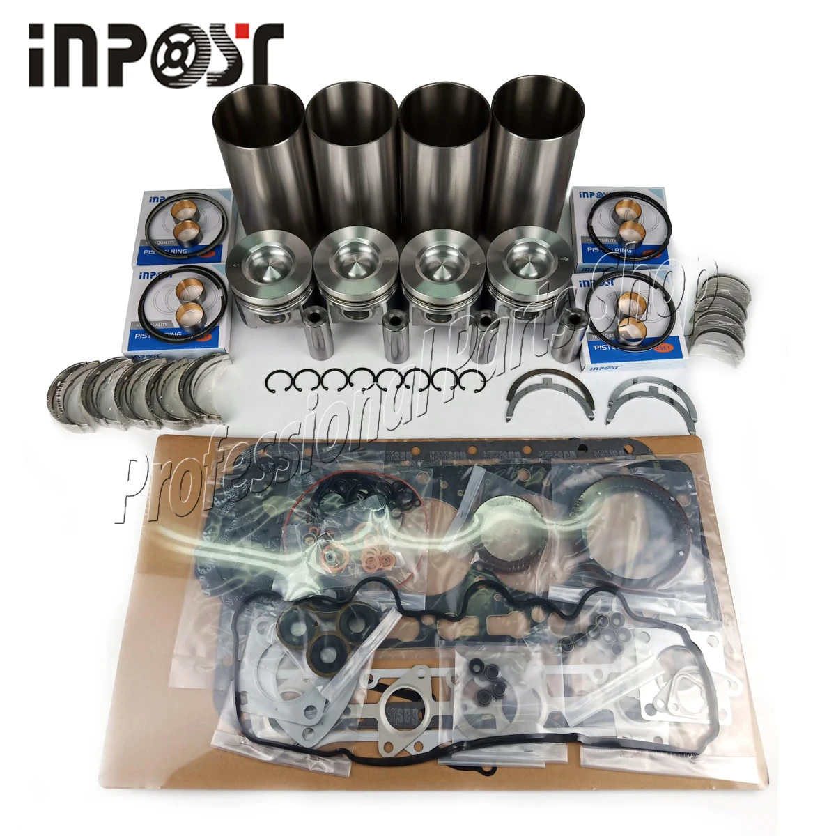 

V3300 V3300-DI-T Overhaul Rebuild Kit 12V For Kubota Engine Bobcat S220