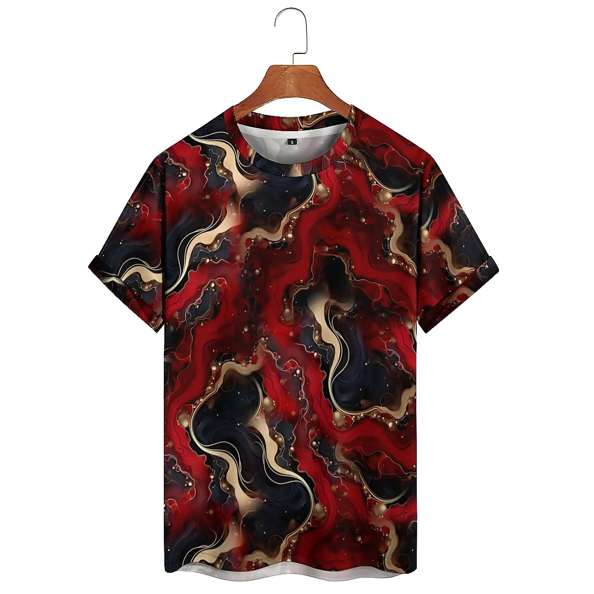 

Hawaiian Style Street Trend Men's 3D Printed Short-Sleeve T-Shirt - Youth Couple Outfit Top