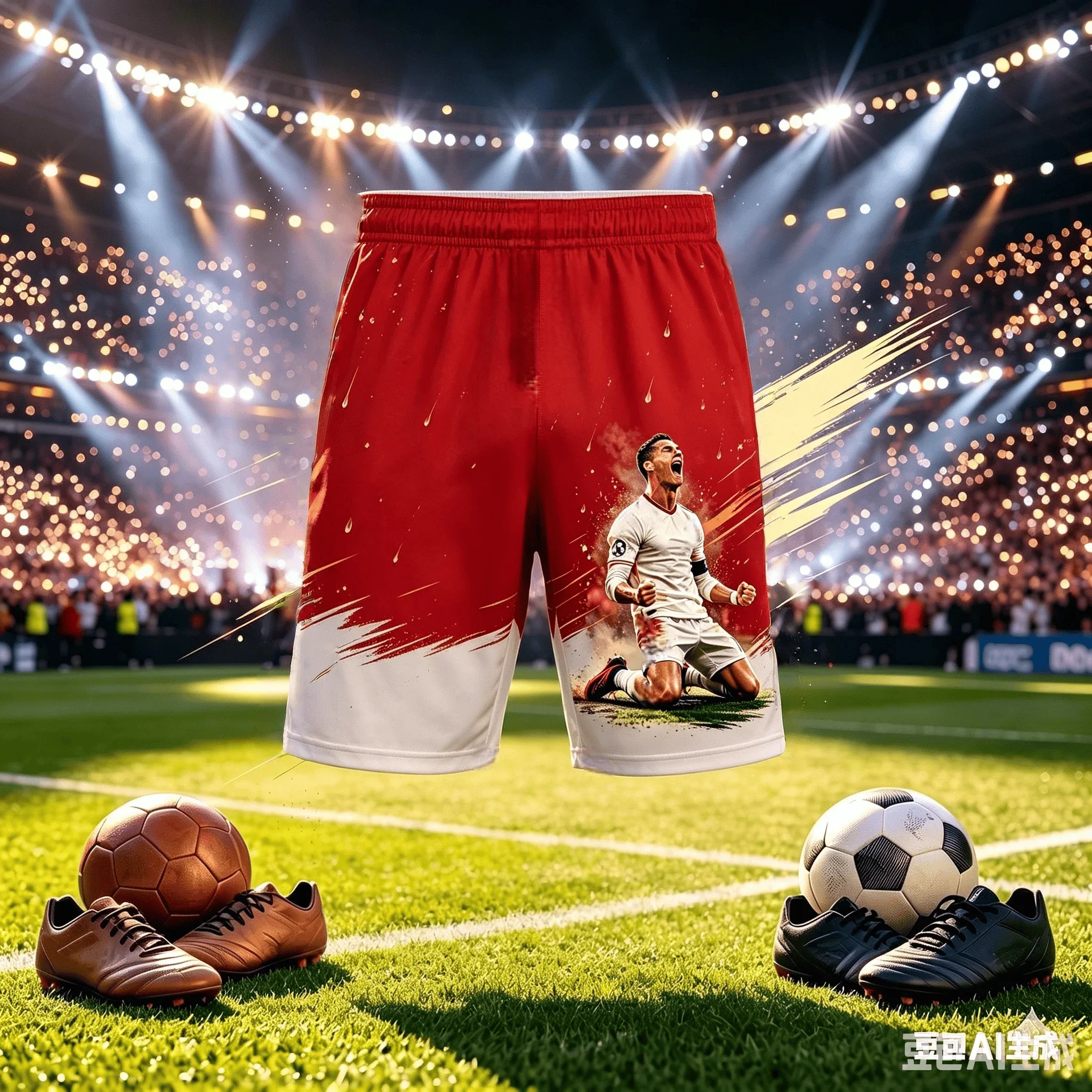 Cristiano Ronaldo Nr. 7 Fußball-Zweiteiler-Set, 3D-gedrucktes Trikot & Shorts, mehrfarbige Fan-Sportbekleidung für Erwachsene & Kinder – Detail 14