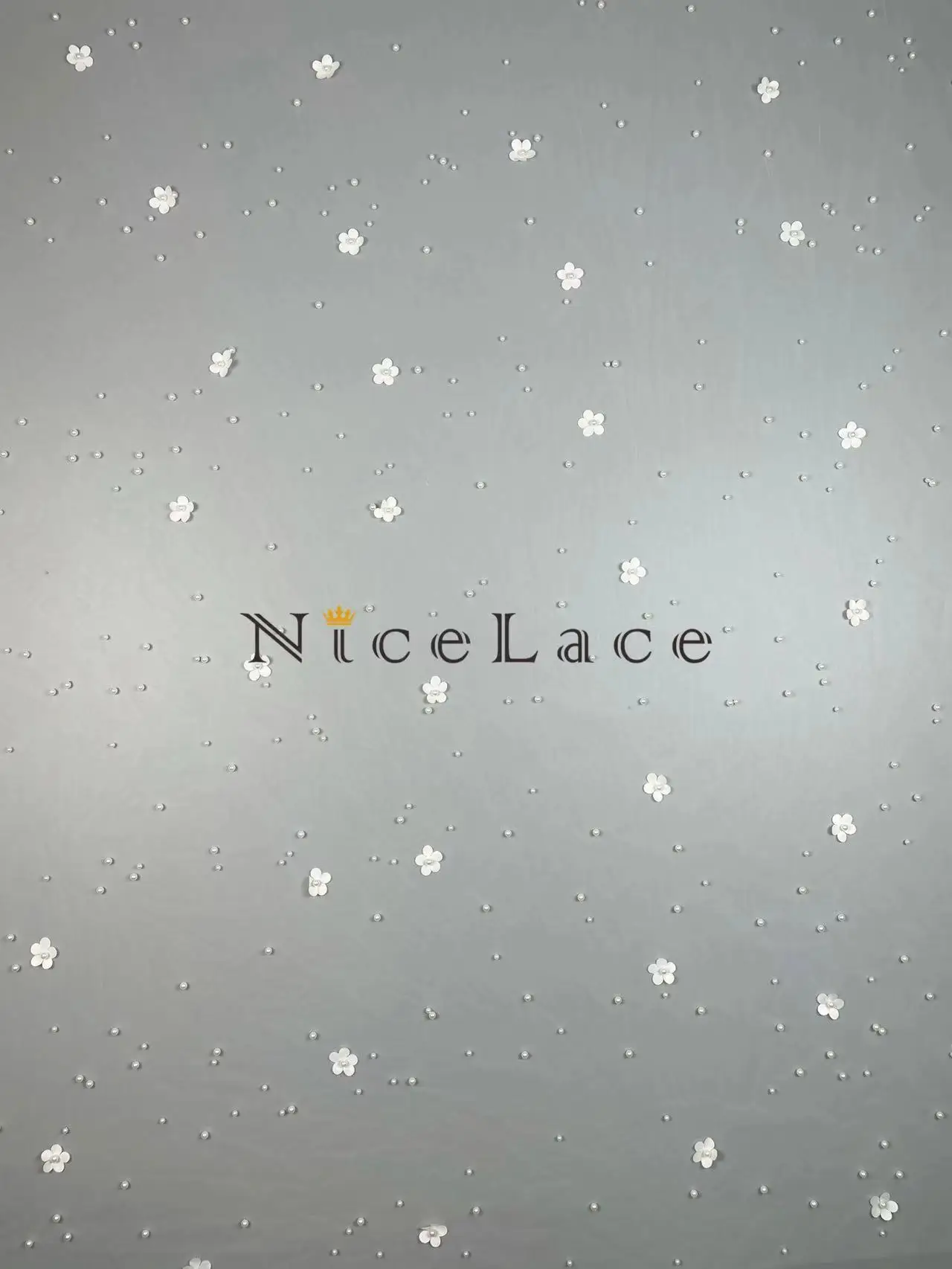 Nicelace 3Yard/Lot Good Quality 3D Flowers Lace Fabric Pearl Beads Soft Tulle For Garment Dress Bride Veils AccessoryWidth 150cm