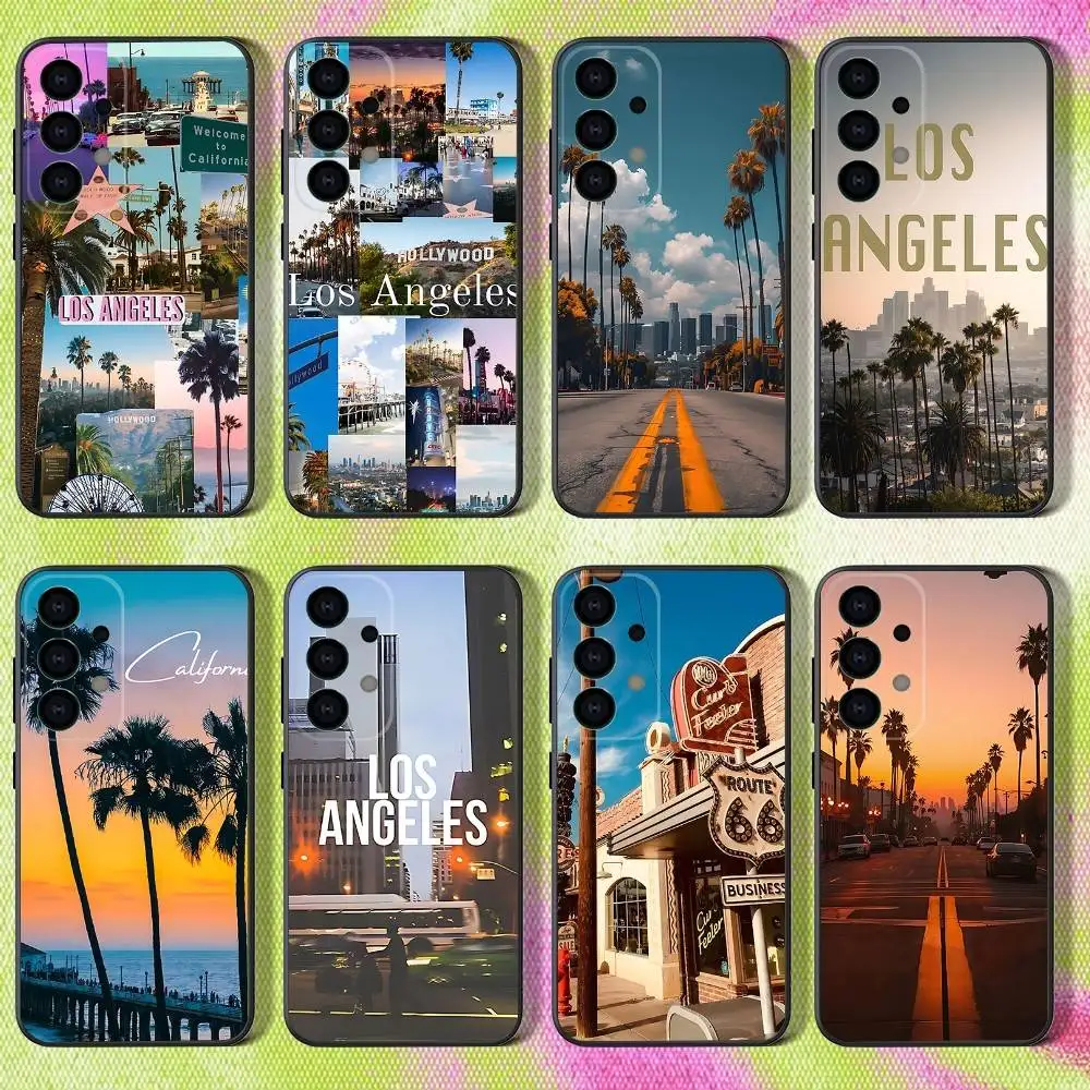 

Travel Los Angeles California Phone Case For Samsung S25,S24,S21,S22,S23,S30,Ultra,S20,Plus,Fe,Lite,Note,10,9,5G Black Cover