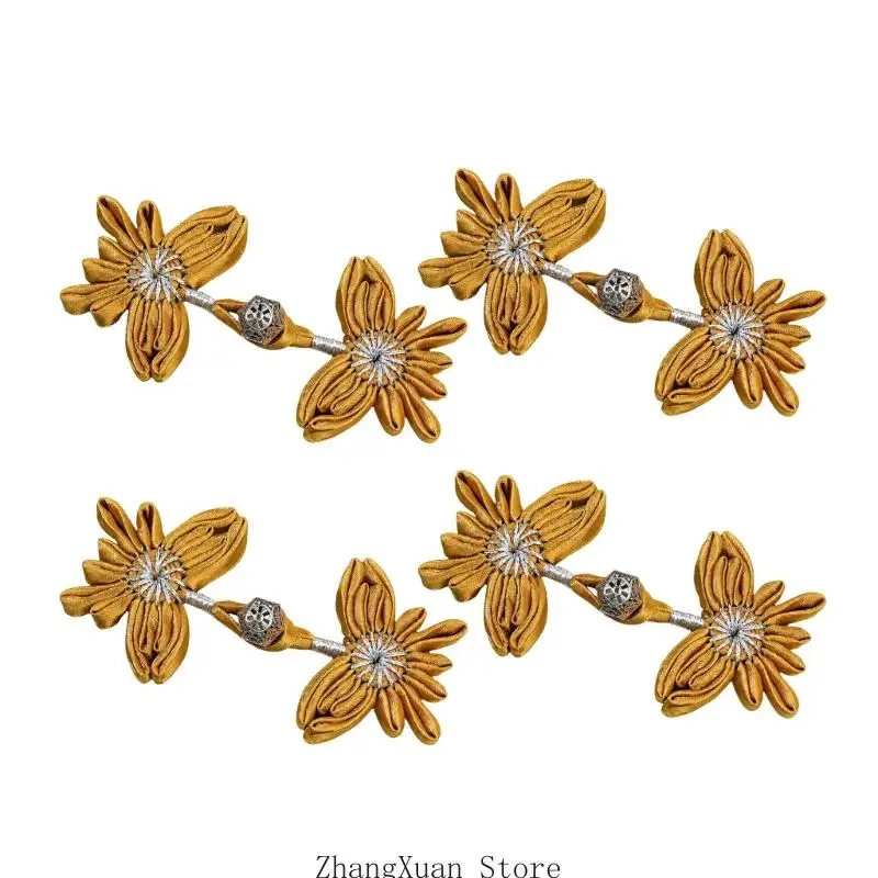 4-teilige chinesische dekorative Knopfverschlüsse für Cheongsam und traditionelle Kleidungsstücke 3XUF – Detail 10