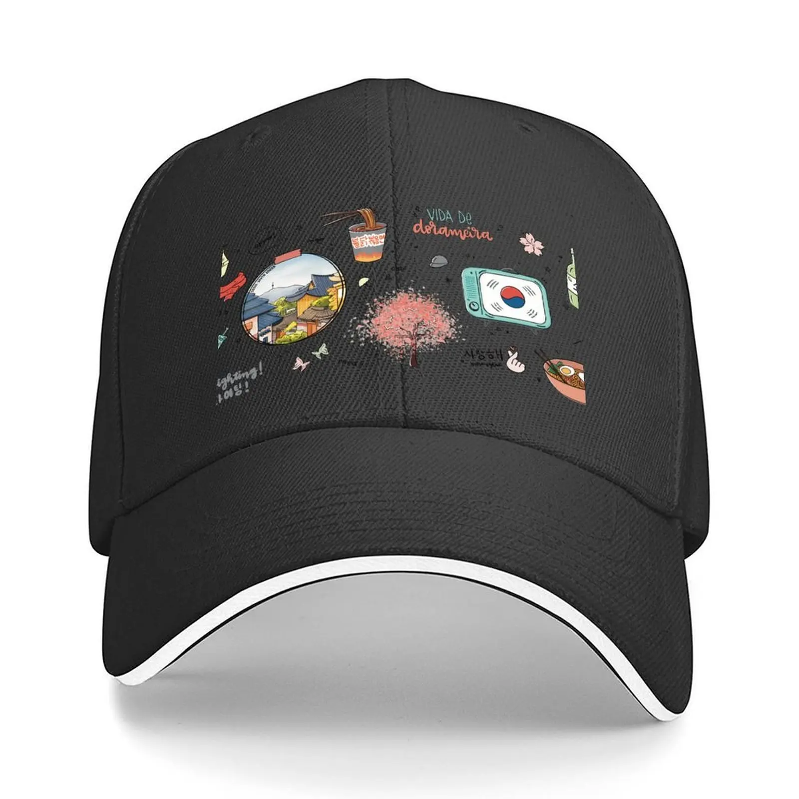Kdrama dorama drama coreano k-drama soju Corea flor de cerezo gorra de béisbol sombrero hombres protección Uv sombrero Solar gorras de hombre mujeres