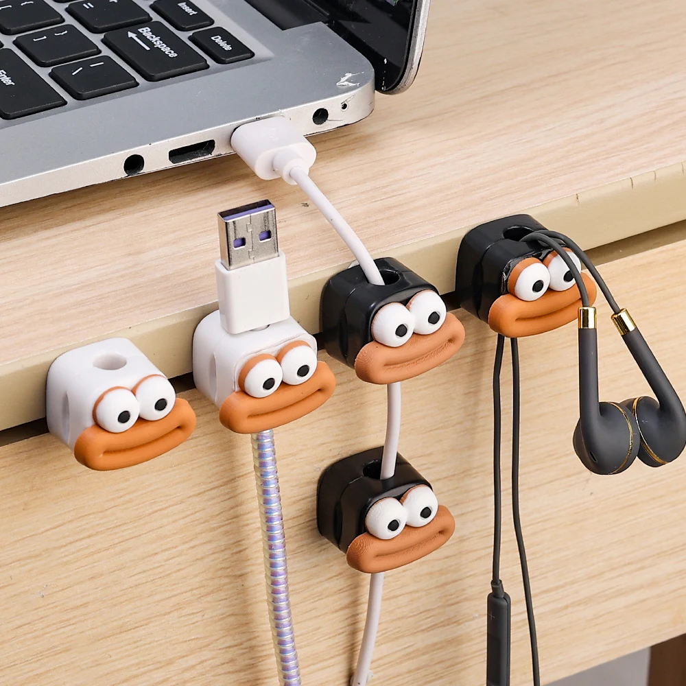 12/6Pcs Magnetic Cable Organizer Cables Clips Under Desk Cable Management Wire Cord Keeper Adjustable Wire Organizer Holders