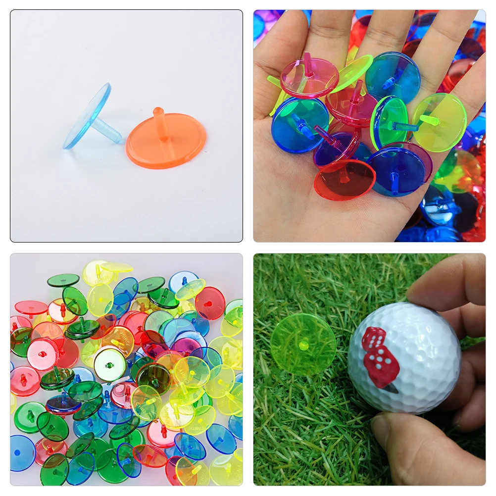 

150pcs Golf Ball Marker Round Transparent Plastic Lightweight Position Alignment ToolFunny Golfs Accessories For Men
