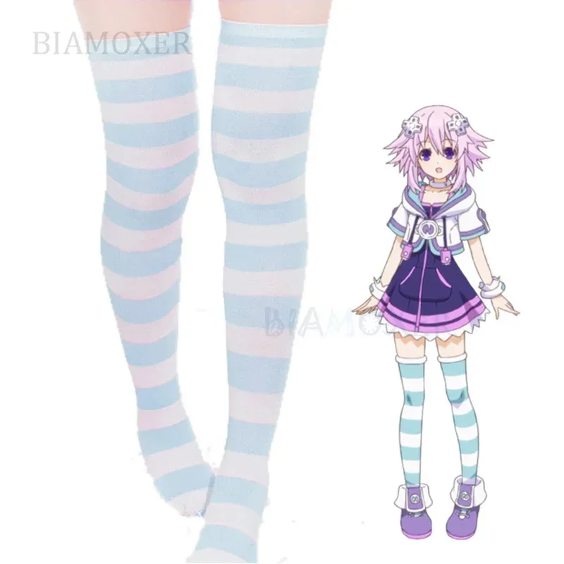 

Новый парик для косплея Nepgear, головной убор с крестом, чулки Hyperdimension Neptunia Neptune, фиолетовое сердце, крест, шпилька для косплея, реквизит TGB2025