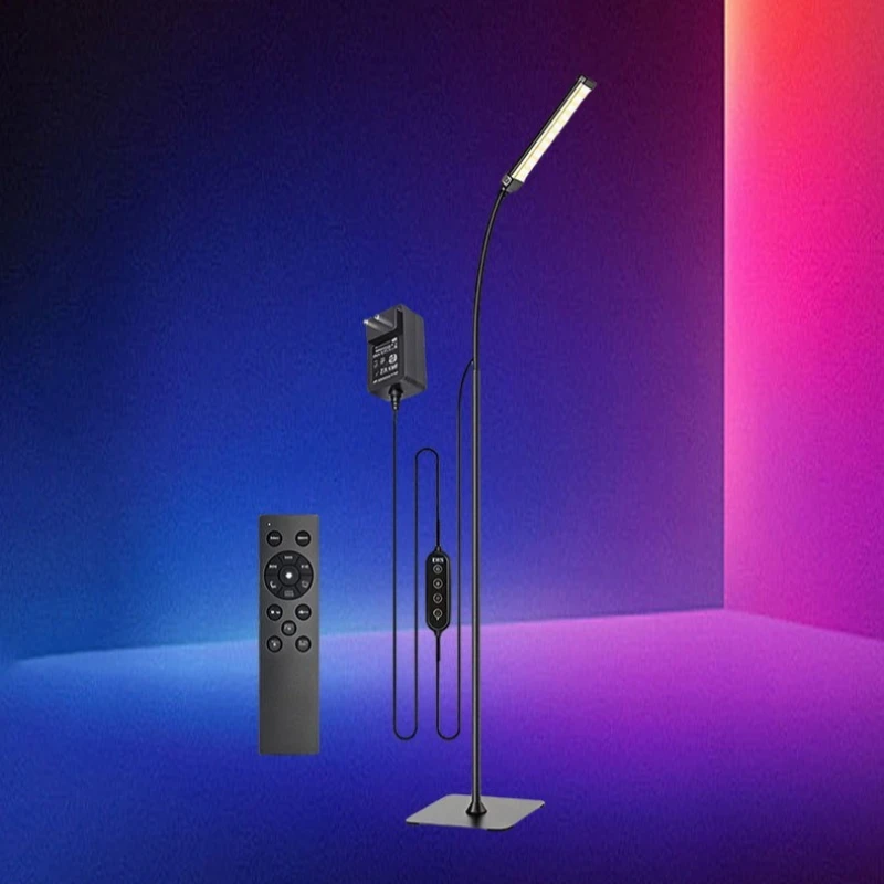 Vertical LED Floor Lamp Dimmable Eye Protection Floor Lamps Modern Minimalist Living Room Lighting Light Tricolor Mood Lights