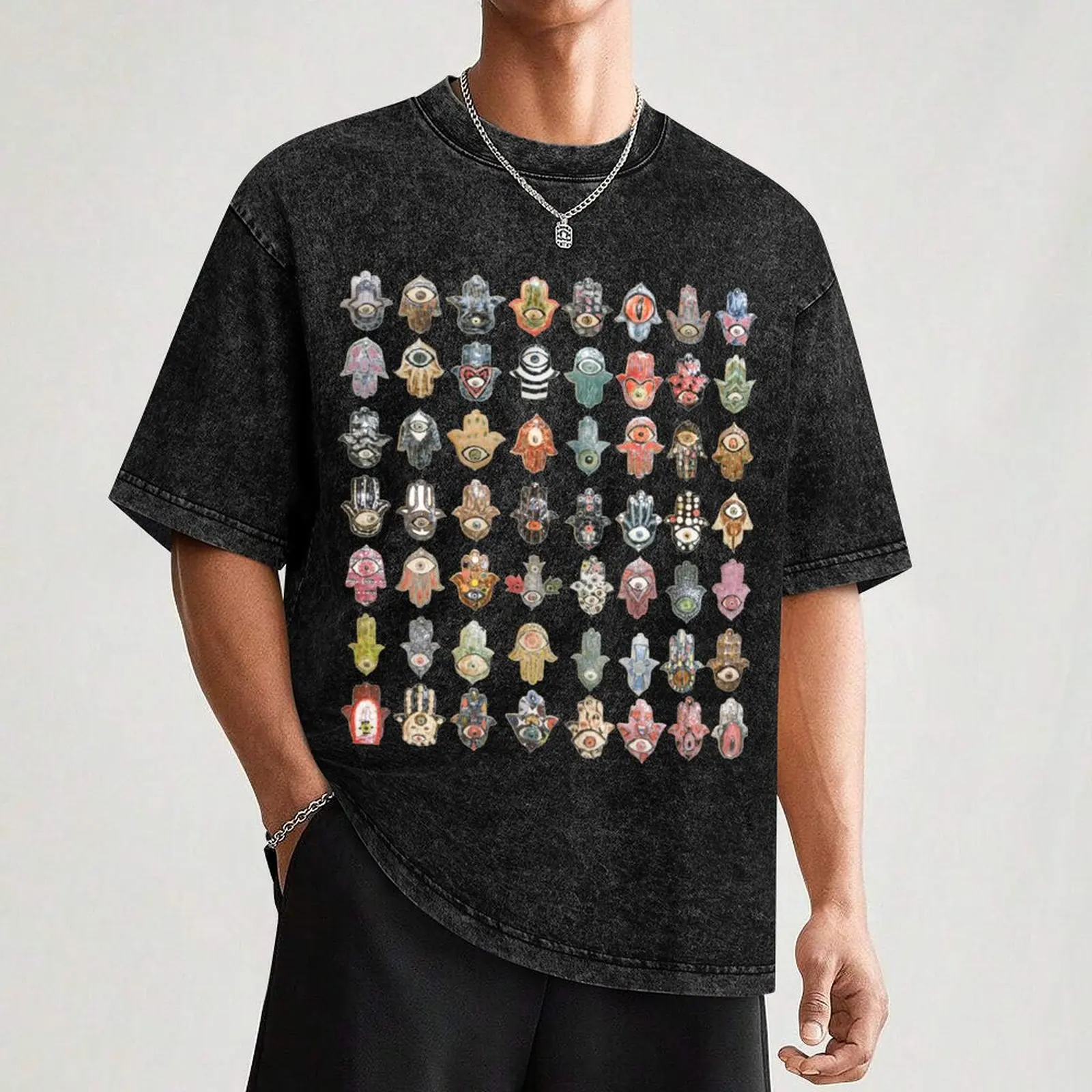 Field of Hamsas T-Shirt Anti-Perspiration Workout Top