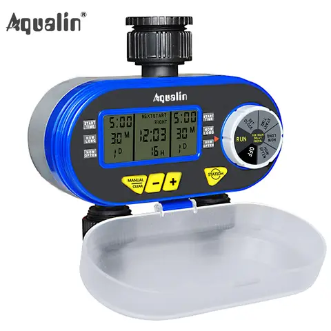 Dual Outlet Digital Water Timer for Garden Aqualin
