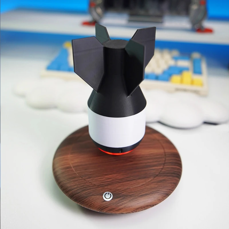 الإرتفاع المغناطيسي ثلاثية الأبعاد مطبوعة يدويا قنبلة نووية لعبة مجسمة سطح المكتب زخرفة هدية رائعة