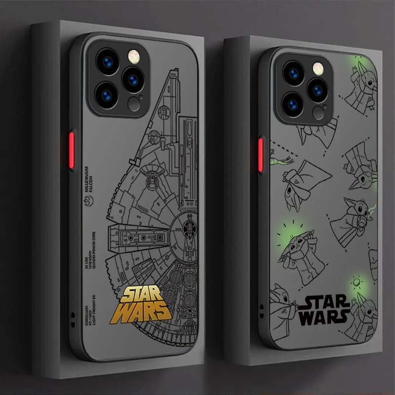 Stars W-Wars Darth Vader Film Case For iPhone 16 15 14 13 12 11 Pro Max X XR XS 7 8 Plus SE 2020 Shockproof Matte Hard PC Cover