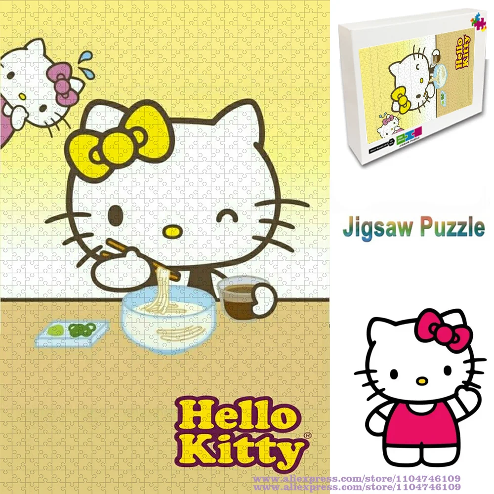 

Sanrio Character Hello Kitty Puzzle Jigsaw 108/200/300/500/1000/1500Pcs Classic Anime Intelligence Puzzles Home Decoration