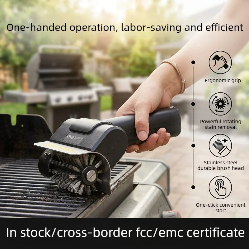 

Cordless Electric Grill Brush Rechargeable BBQ Net Cleaner Brush Heavy Duty Scrubbing Brush For Camping Picnic Barbecue Grills
