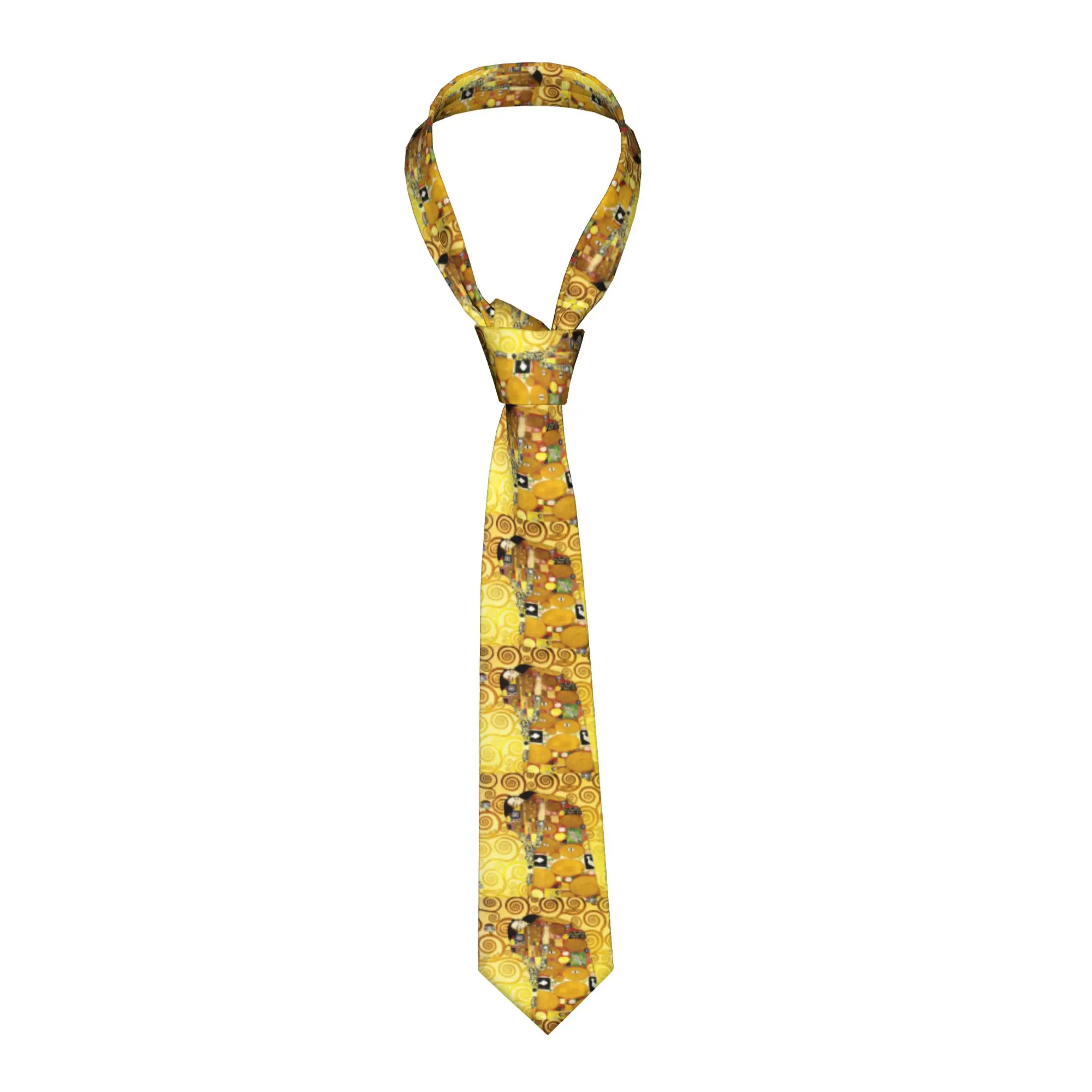 gravata-masculina-de-seda-com-estampa-artistica-de-gustav-klimt-a-abracadeira-ideal-para-escritorio