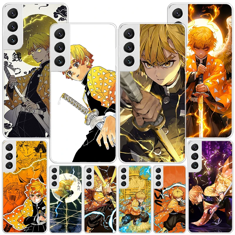 Demon Slayer Agatsuma Zenitsu Phone Case For Samsung Galaxy S24 Ultra S23 S22 S21 Plus S20 FE S10E S10 S9 S8 + Personalized Prin