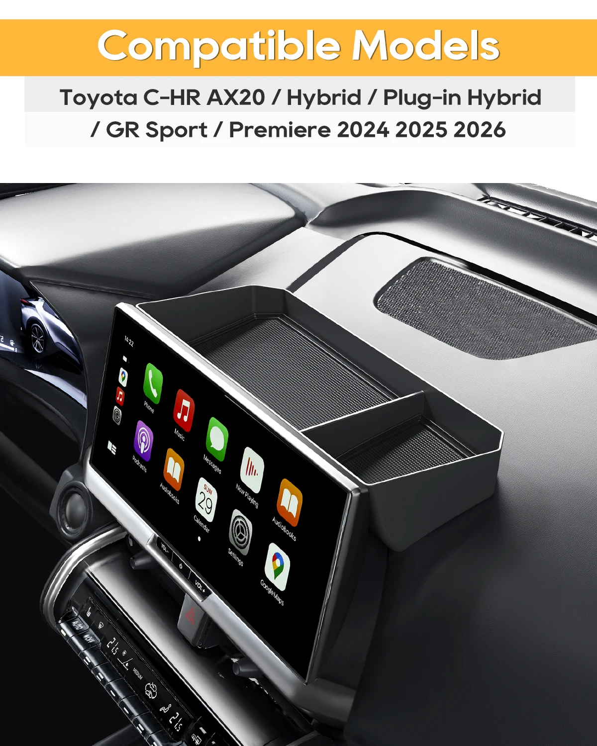 LFOTPP für Toyota C-HR Hybrid 2024 2025 2026 LHD Auto-Mittelkonsole Aufbewahrungsbox Auto-Mittelkonsole Ablagefach Toyota C-HR Zubehör – Detail 8
