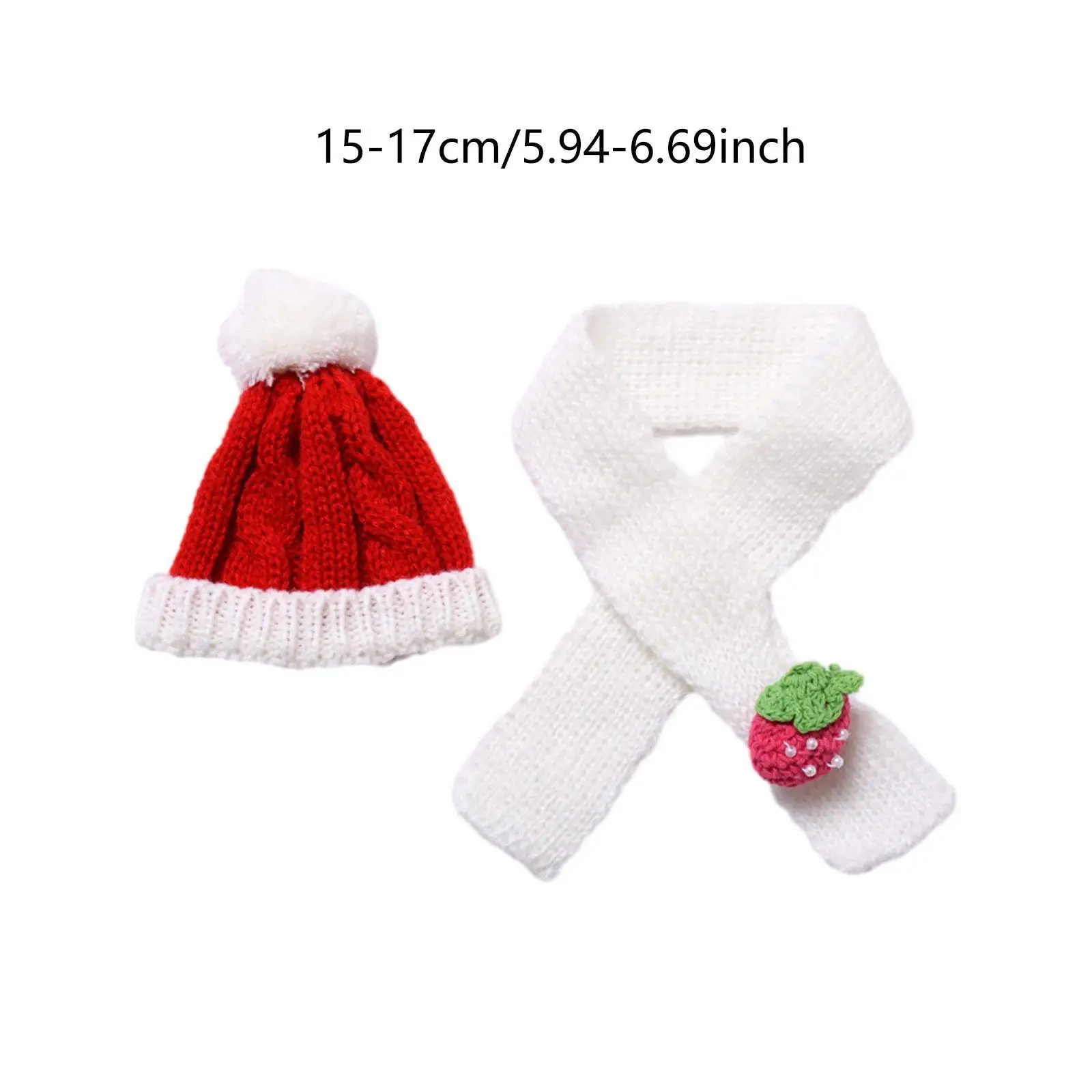 Cappello per sciarpa per bambola da ragazza Adorabile e confortevole per i bambini Regalo di compleanno Costumi Abiti per bambole con ciondolo Vestiti per bambole Maglione per bambola da 17 cm