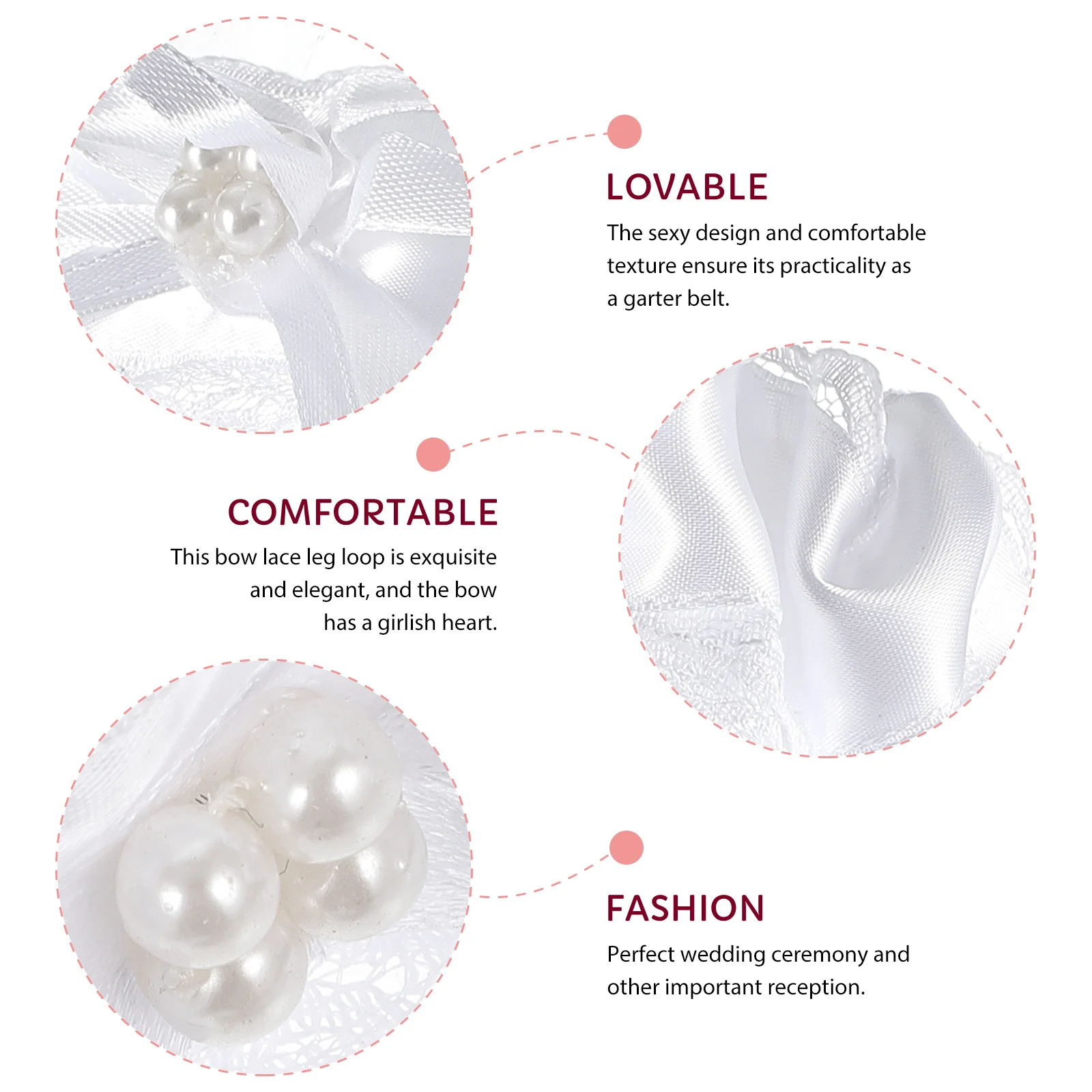 2Pcs Elegant Wedding Bridal Leg Hoops Bowknot Design Lace Leg Bands Comfortable Accessory for Brides Wedding Bridal