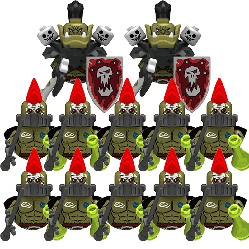 

Kids Toys Medieval Orc Series Warrior Berserker Soldier Mage Soldier Figures Model Building Blocks Boys Birthday Gifts