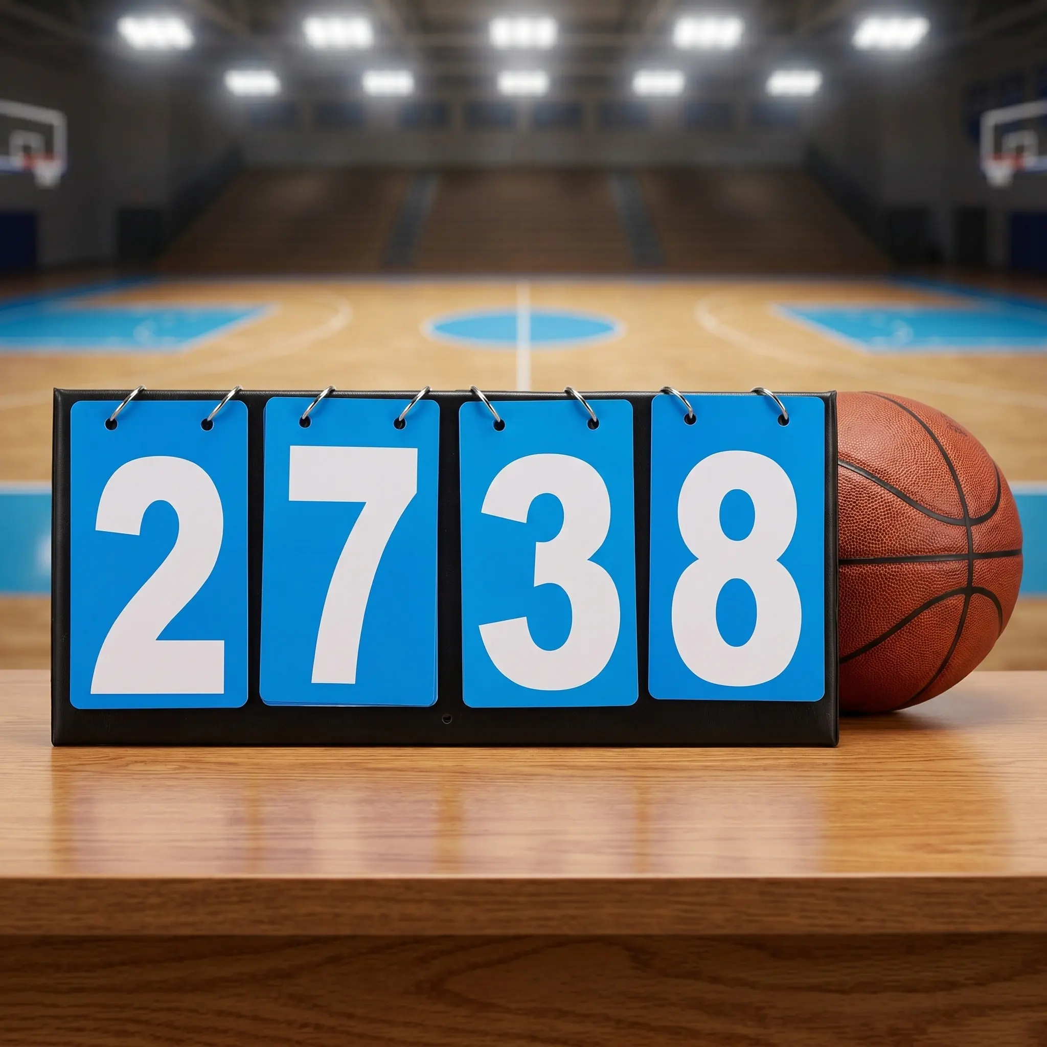 Four Basketball Scoreboards Portable Tabletop Flipper Multi Sports Scoreboard for Football Volleyball Basketball Easy Carry