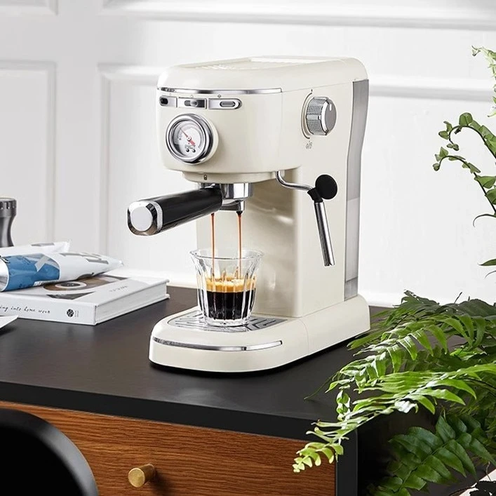 Coffee machine household small semi-automatic with steam milk foam