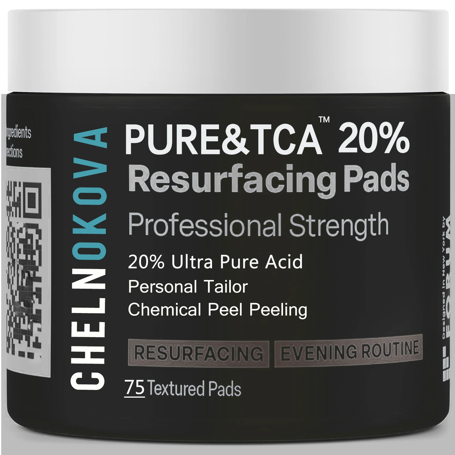 PURE&TCA Resurfacing Pads for Face, 60ml 20% in box 75 pads-Peel Pads for Clearer, Smoother Skin-Facial Exfoliating Pads, peel