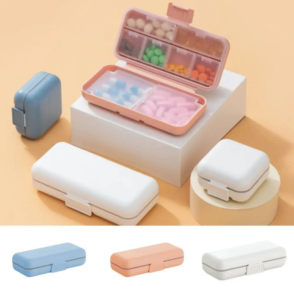 Waterproof Weekly Pill Case Dustproof Durable Mini Medicine Box Safe Material Dual-seal Pill Container Organizer Travel