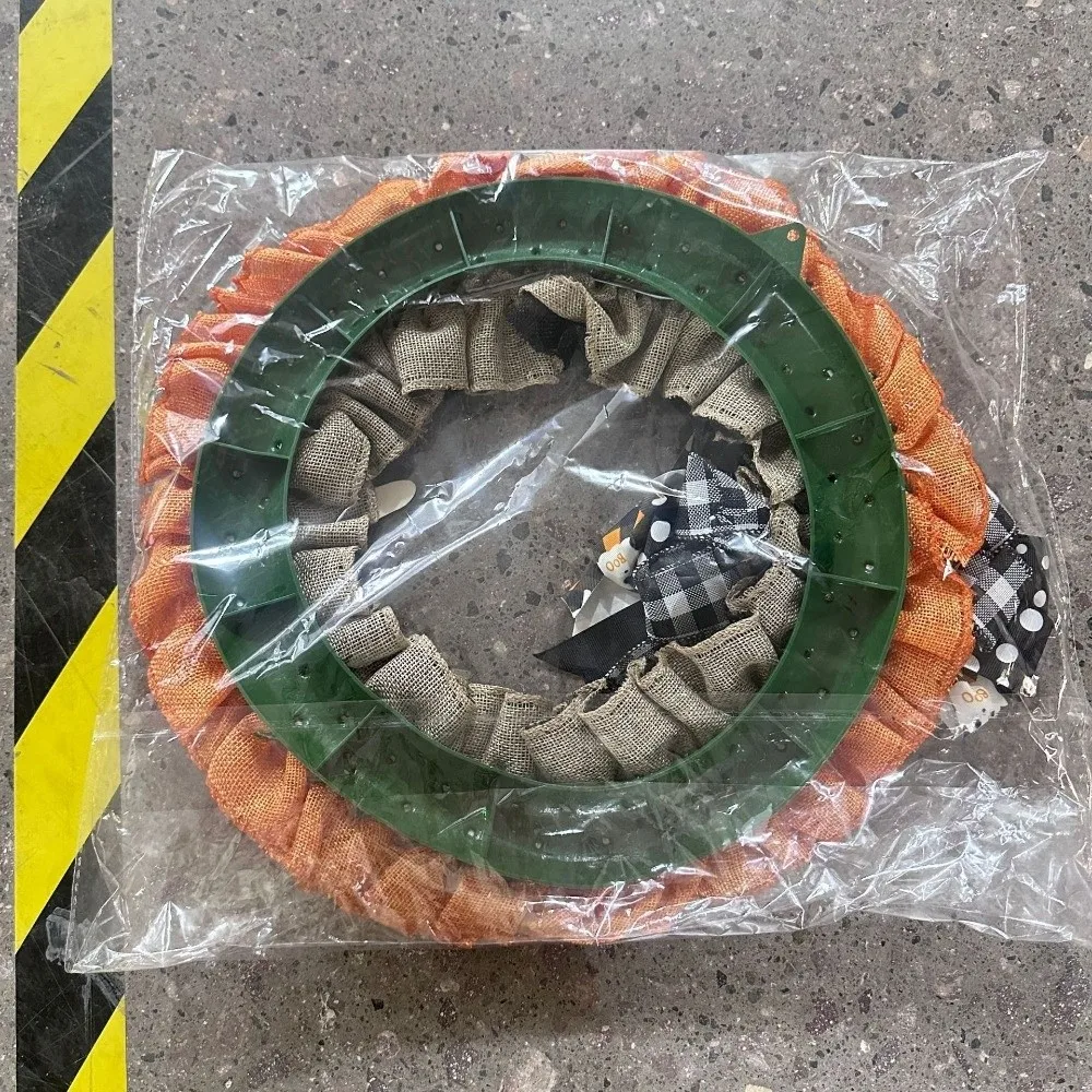 جديد مقلد شبح بو شبح إكليل اليدوية الجدار الشنق إكليل الهالوين علامات الهالوين إكليل مخيف الشكر ديكور #3