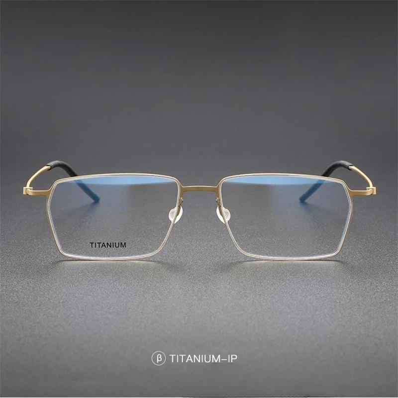 5509 No Screw Rectangle Denmark Men's Eyeglasses Frame Super Light Titanium Optical Business Prescription Male Eyeglasses Frame