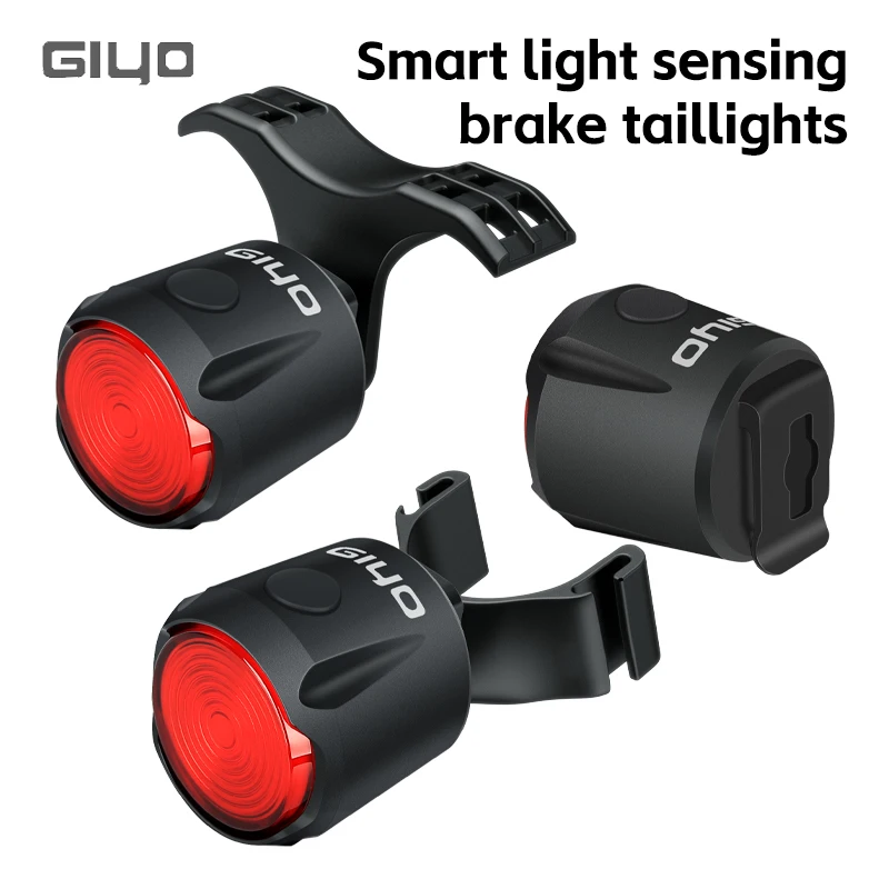 GIYO Smart Auto Brake Sensing Light IP66 Waterproof LED Charging Cycling Taillight Bike High Brightness Rear Light Accessories