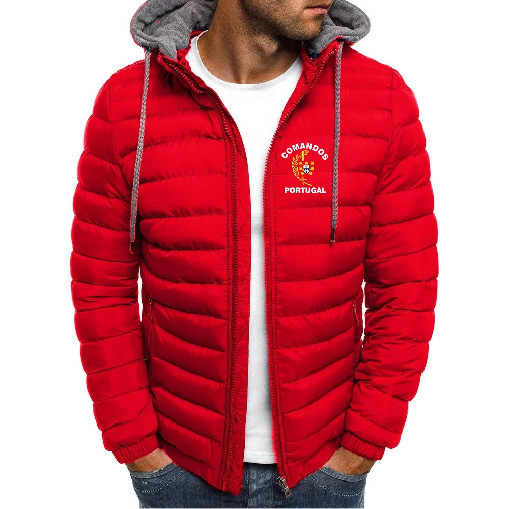 Cotton-padded Jacket Portuguese Army Special Forces Commando Comandos Portugal 2026 Men's The hat is Detachable Advanced Jacket