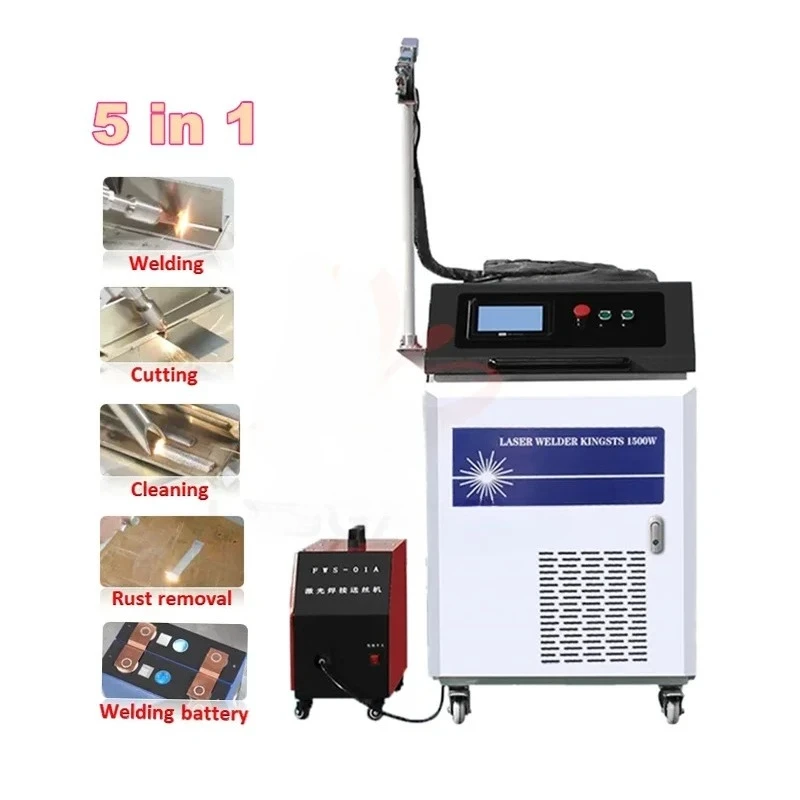 3000W 5-in-1 Fiber Laser Welding Machine 2000W for Metal Oxides 1500W Stainless Steel Processing