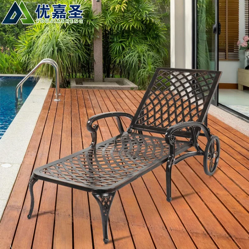 

Открытый вилла, бассейн, шезлонг, отдых, пляж, подвижная литая алюминиевая кровать, регулируемый шезлонг для двора отеля