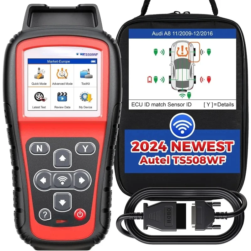 TS508WF TPMS Programming Tool, 2024 Upgraded of TS508 for MX-Sensors (315/433 MHz) TPMS Relearn/Activate