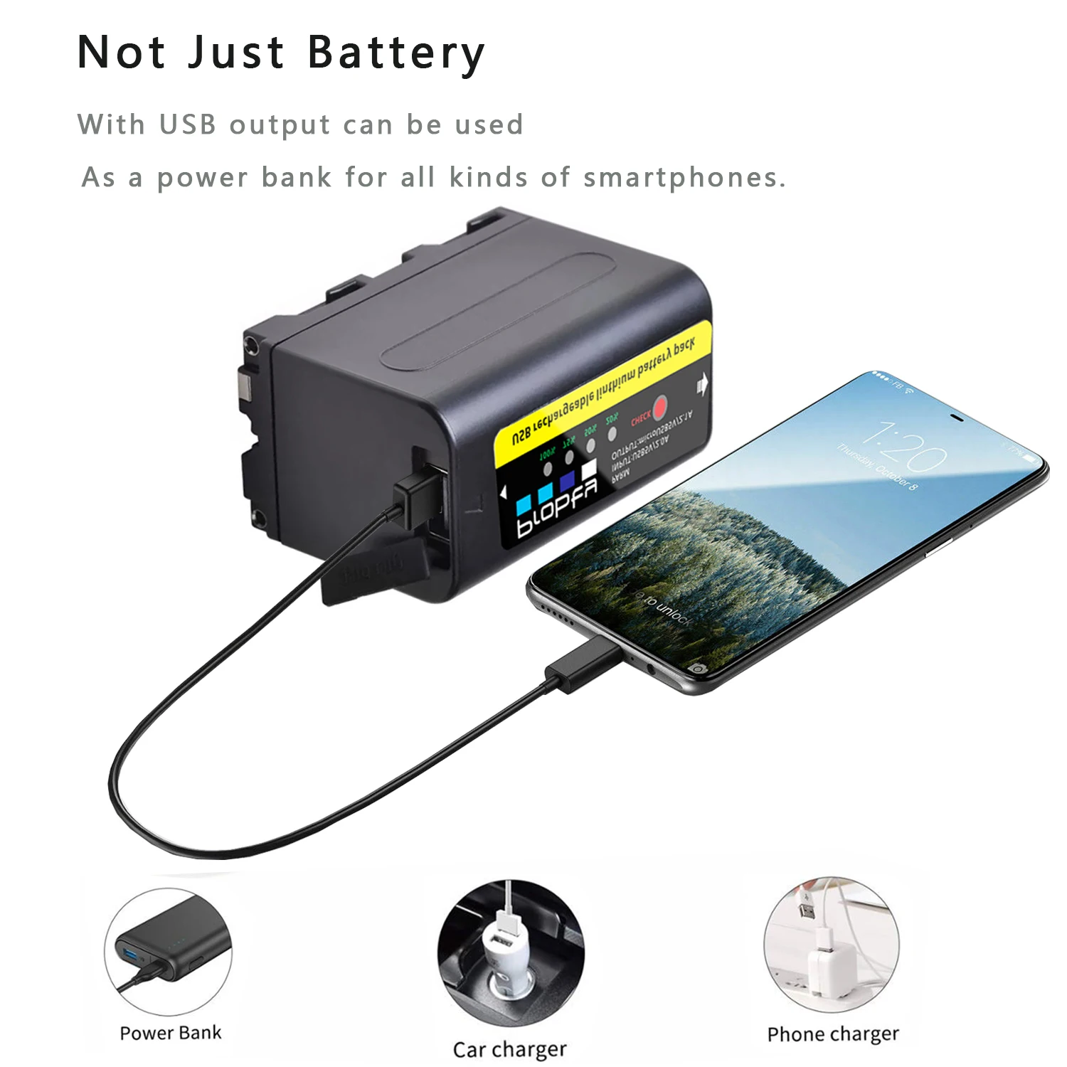 NP-F770 NP-F750 Replacement Batteries with 4-Channel Charger for Sony NP-F550/750/770, Handycam,Field Monitor, Video Light