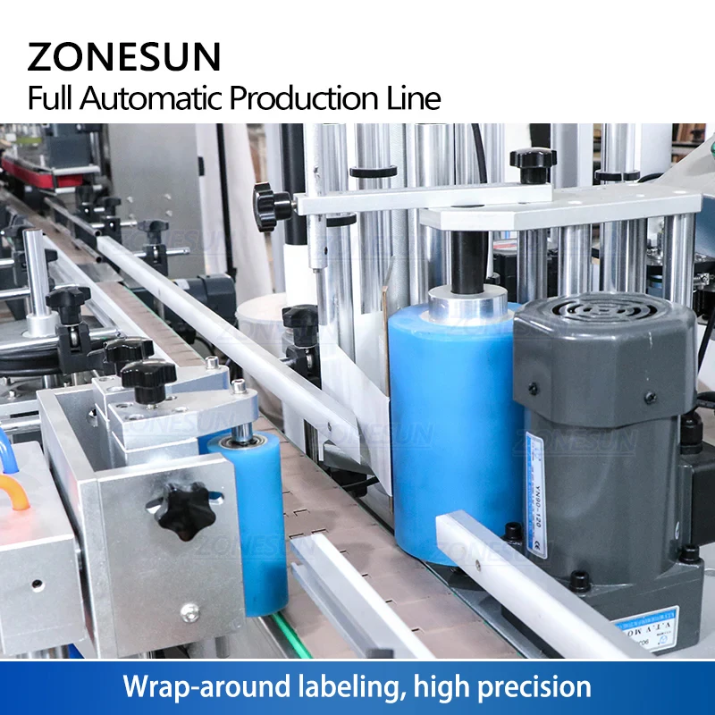 ZONESUN Полный 4 головки автоматические сервопривода для мёда для масла шампунь круглая бутылка фляга продукция для заполнения, покрытия и маркировки машины для производственной линии