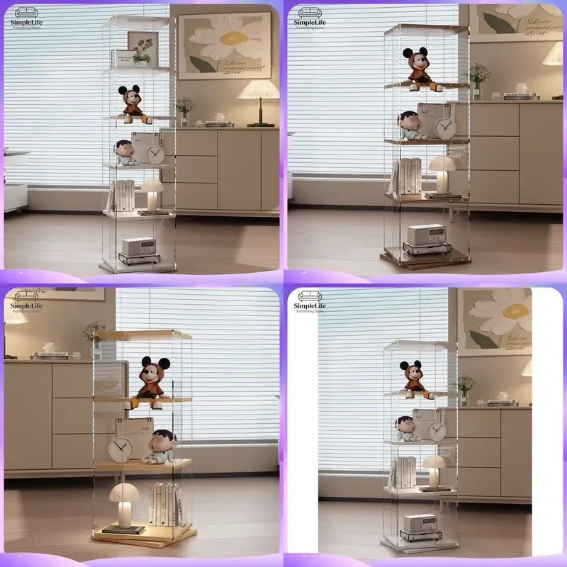 Transparent Acrylic Magazine Rack for Living Room Bedroom Office Desk Organizer Book Display Stand for Magazines Comics