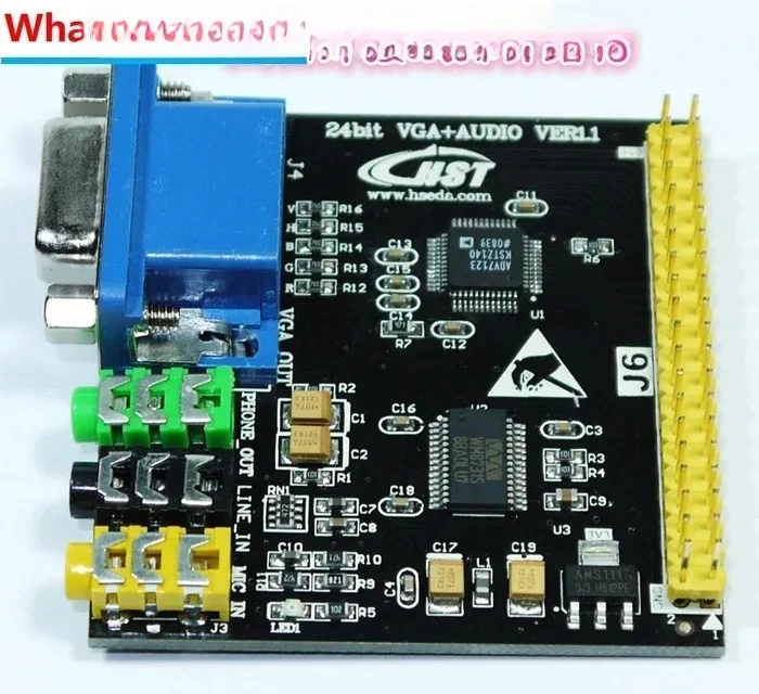 

24-битный модуль дисплея VGA WM8731 ADV7123 Цифровое управление аудио FPGA