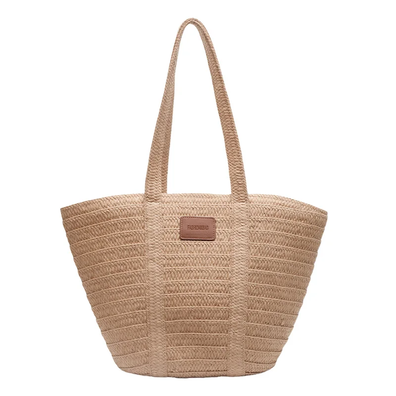 

Large Capacity Women Straw Handbags High Quality Ladies Weave Tote Beach Bag Fashion New Female Big Shoulder Messenger Bags