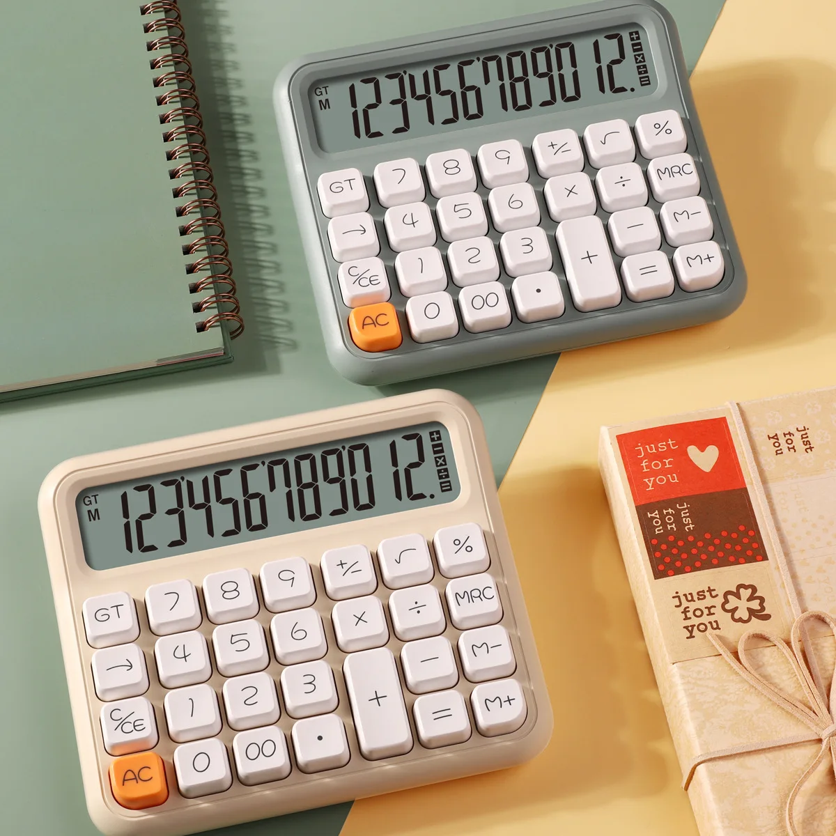 Korea Calculator Simple Solid Color High keyboard Computer Students Cute Electronic Calculator For Office School Home Stationery